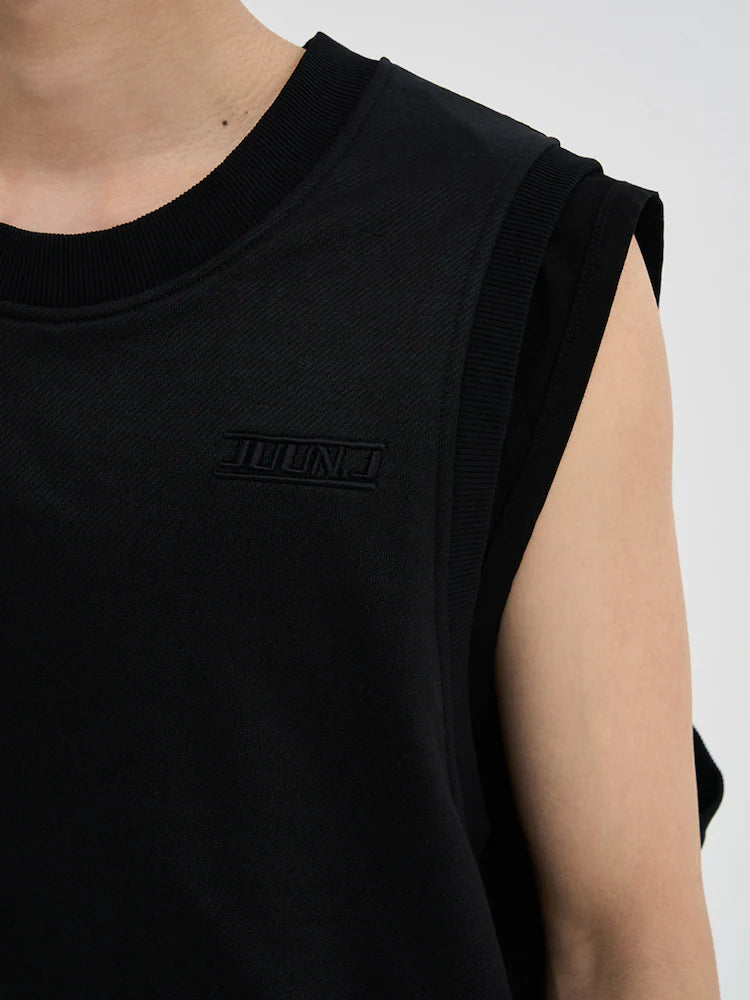 REVERSIBLE SLEEVELESS BLACK
