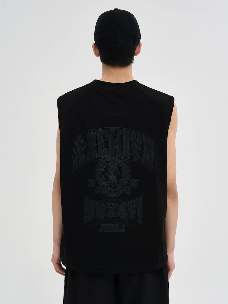 REVERSIBLE SLEEVELESS BLACK
