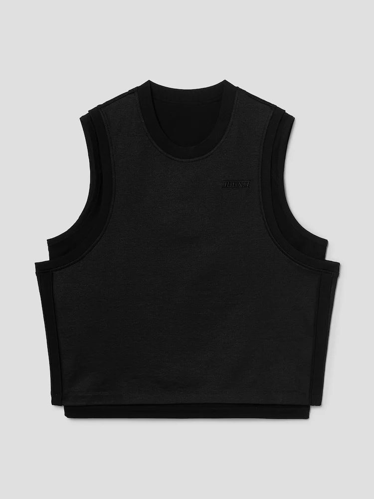 REVERSIBLE SLEEVELESS BLACK