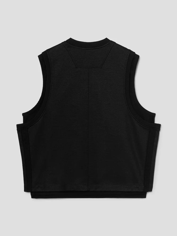 REVERSIBLE SLEEVELESS BLACK