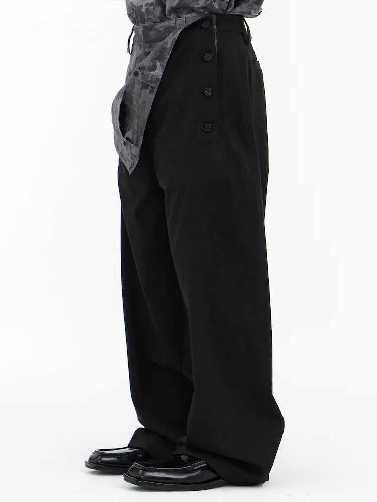 PANTALONES DE TRABAJO FRONTALES EN CAPAS CON CAMUFLAJE EN PUENTE DE PISTA NEGRO