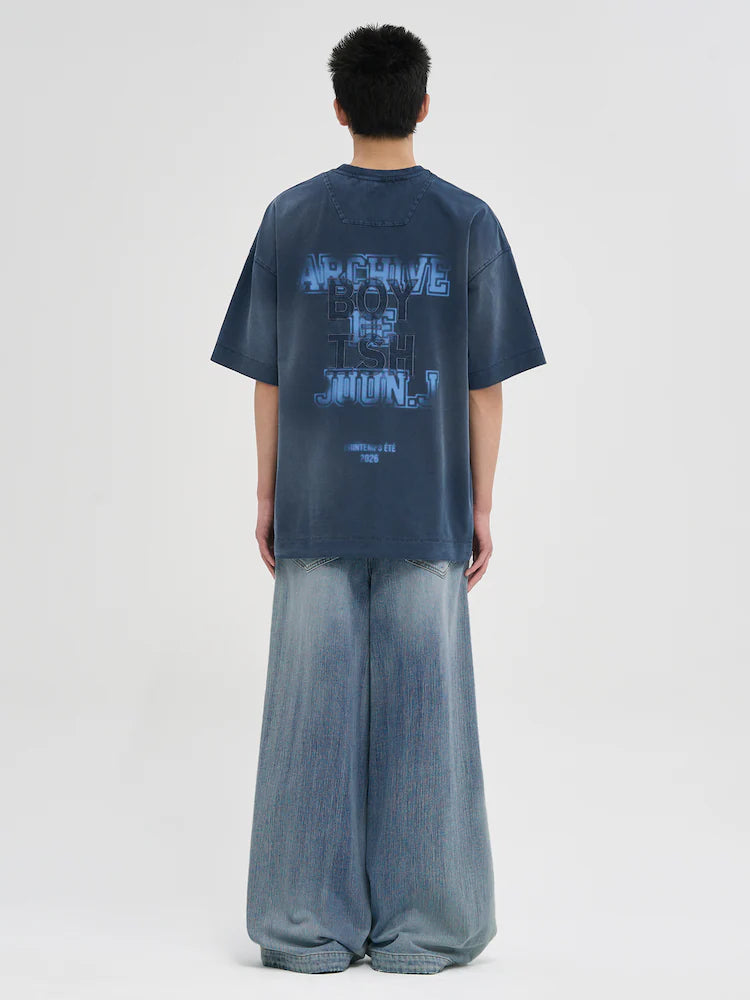 RUNWAY BRIDGE BOY-ISH SEMIOVER SHORT SLEEVE GREY
