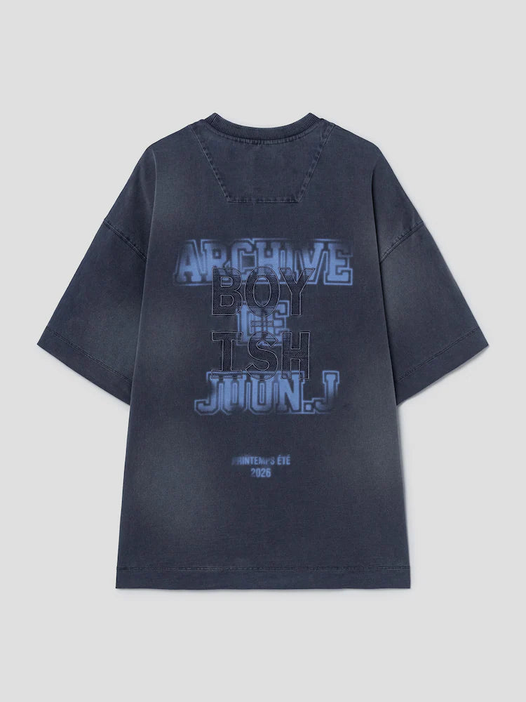 RUNWAY BRIDGE BOY-ISH SEMIOVER SHORT SLEEVE GREY