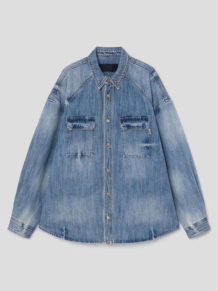 RUNWAY BRIDGE DENIM SET-UP SHIRT BLUE