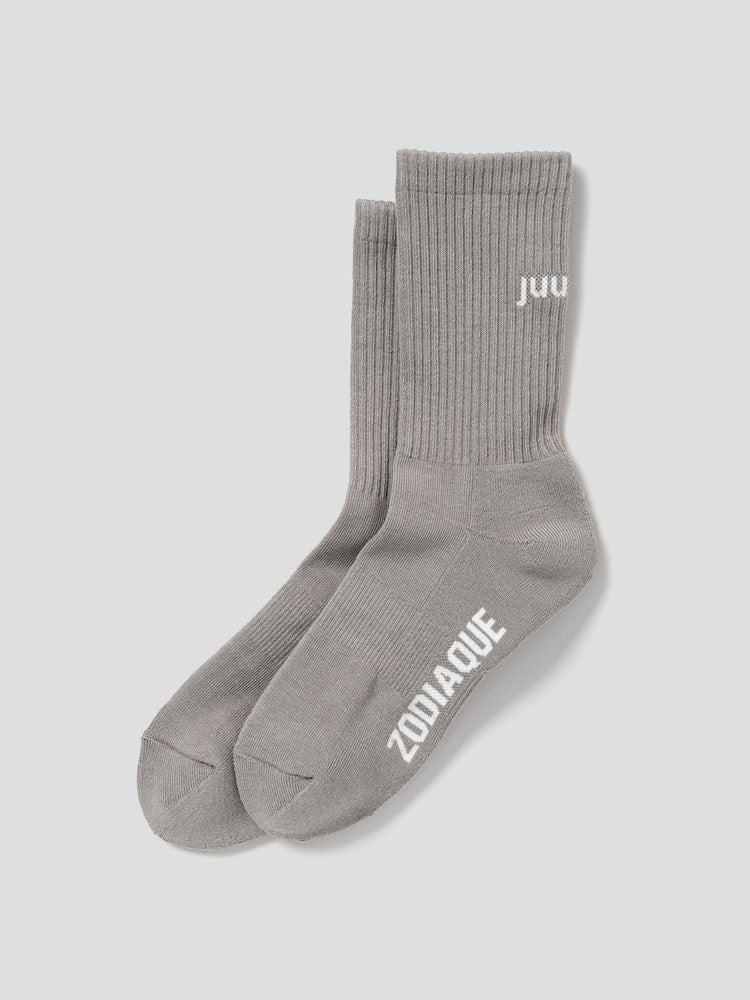 CALCETINES BEIGE CON LETRAS
