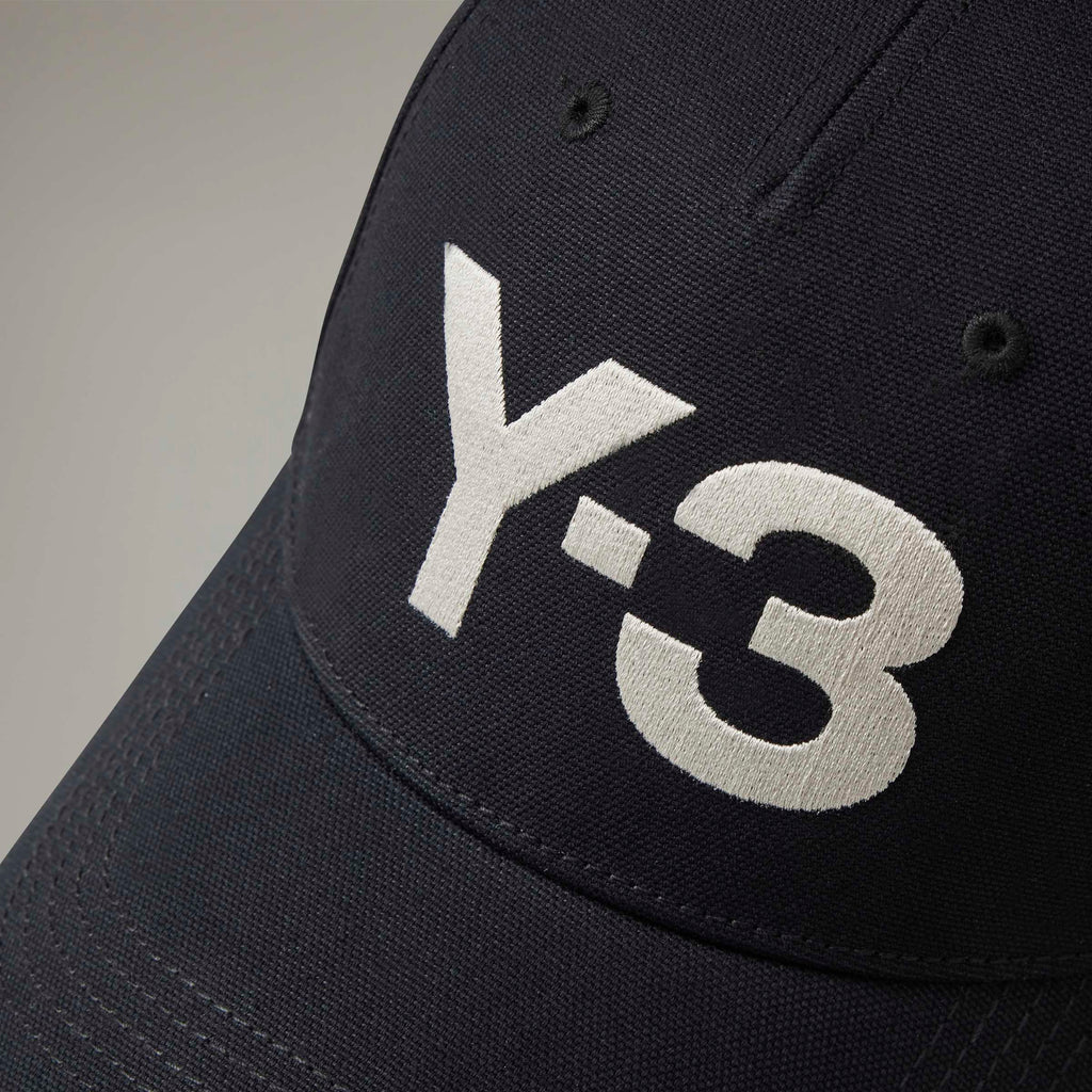 Y-3 LOGO CAP BLACK/TALC