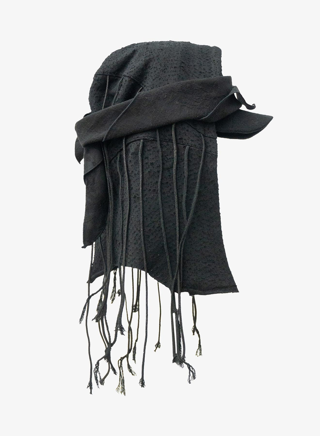 HOODED SCARF CAP BLACK
