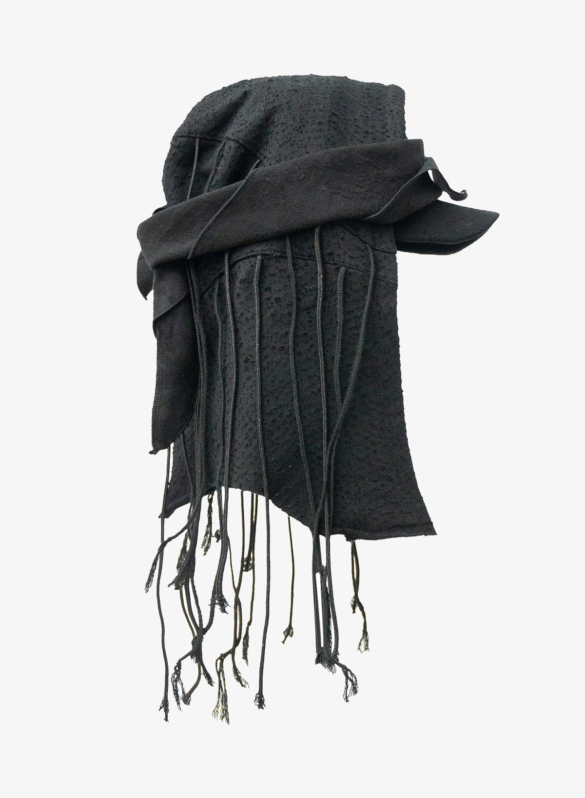HOODED SCARF CAP BLACK