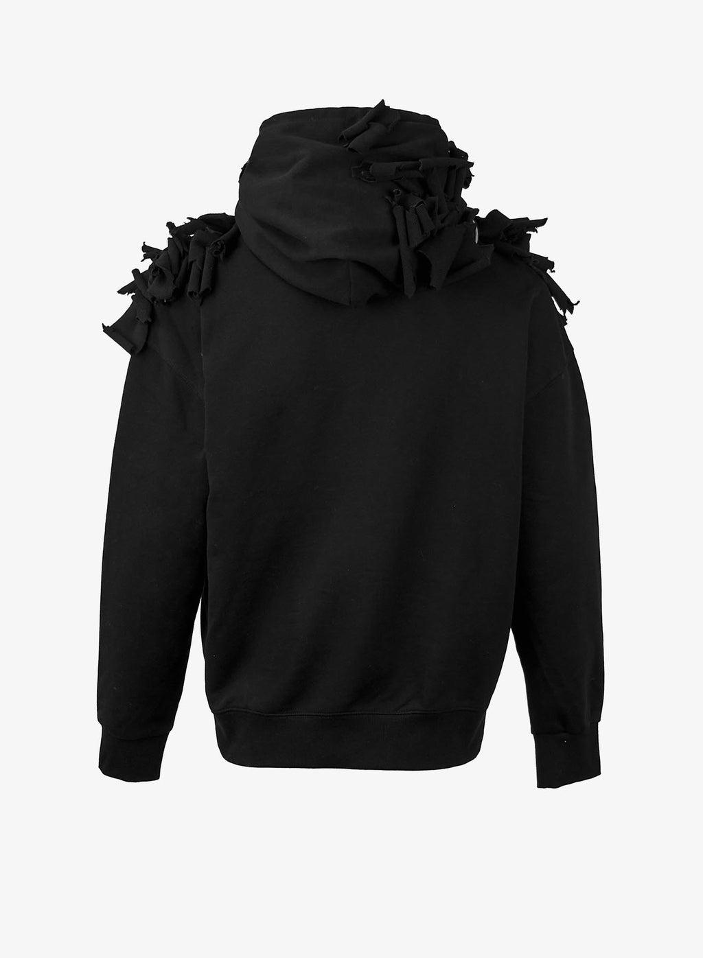 LASER APPLIQUE SWEAT HOODIE BLACK