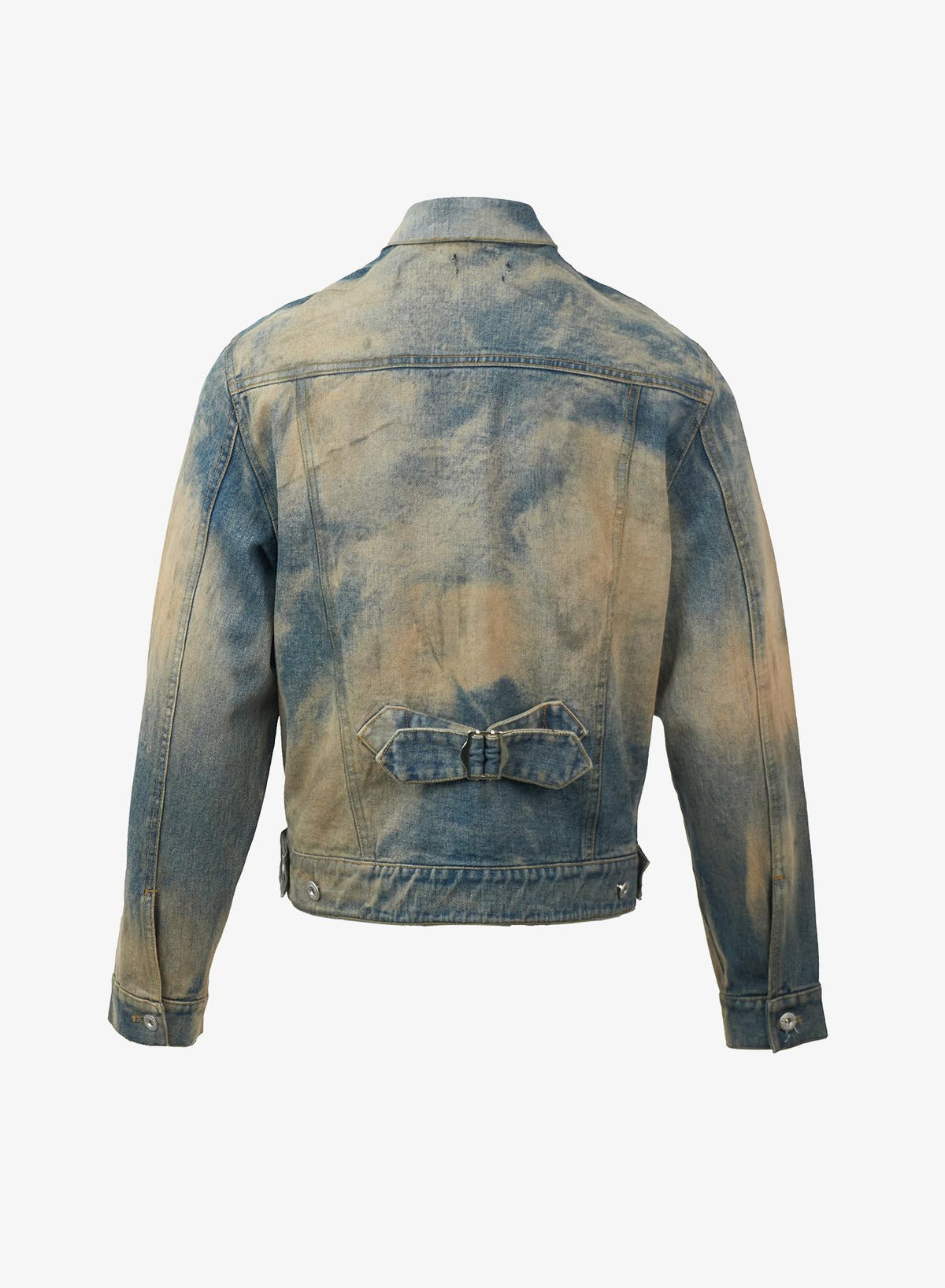 GATHERED DENIM JACKET DIRTY INDIGO