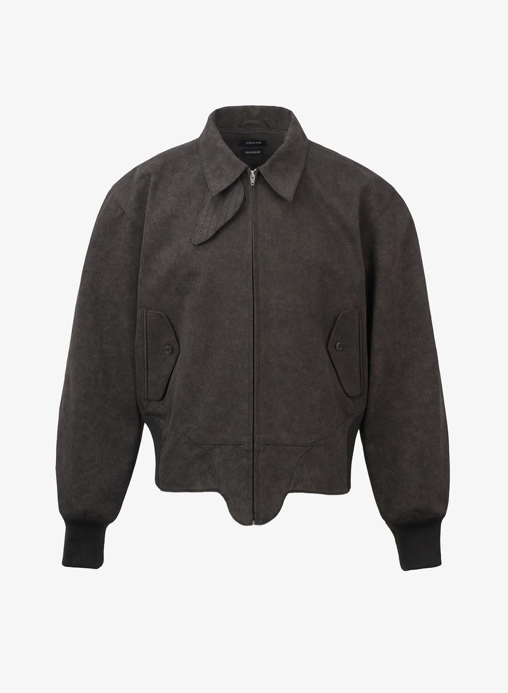 FLOWER BLOUSON JACKET CHARCOAL