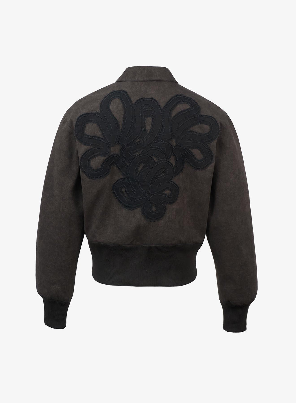 FLOWER BLOUSON JACKET CHARCOAL