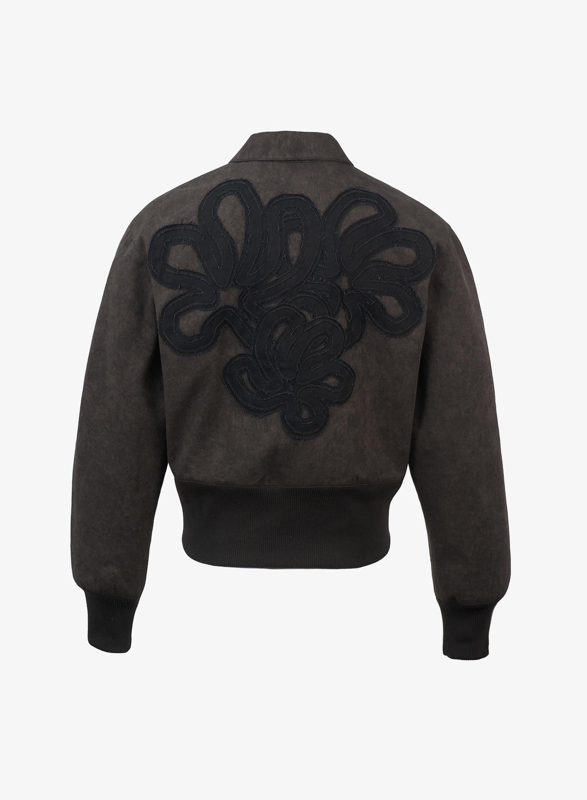 FLOWER BLOUSON JACKET CHARCOAL