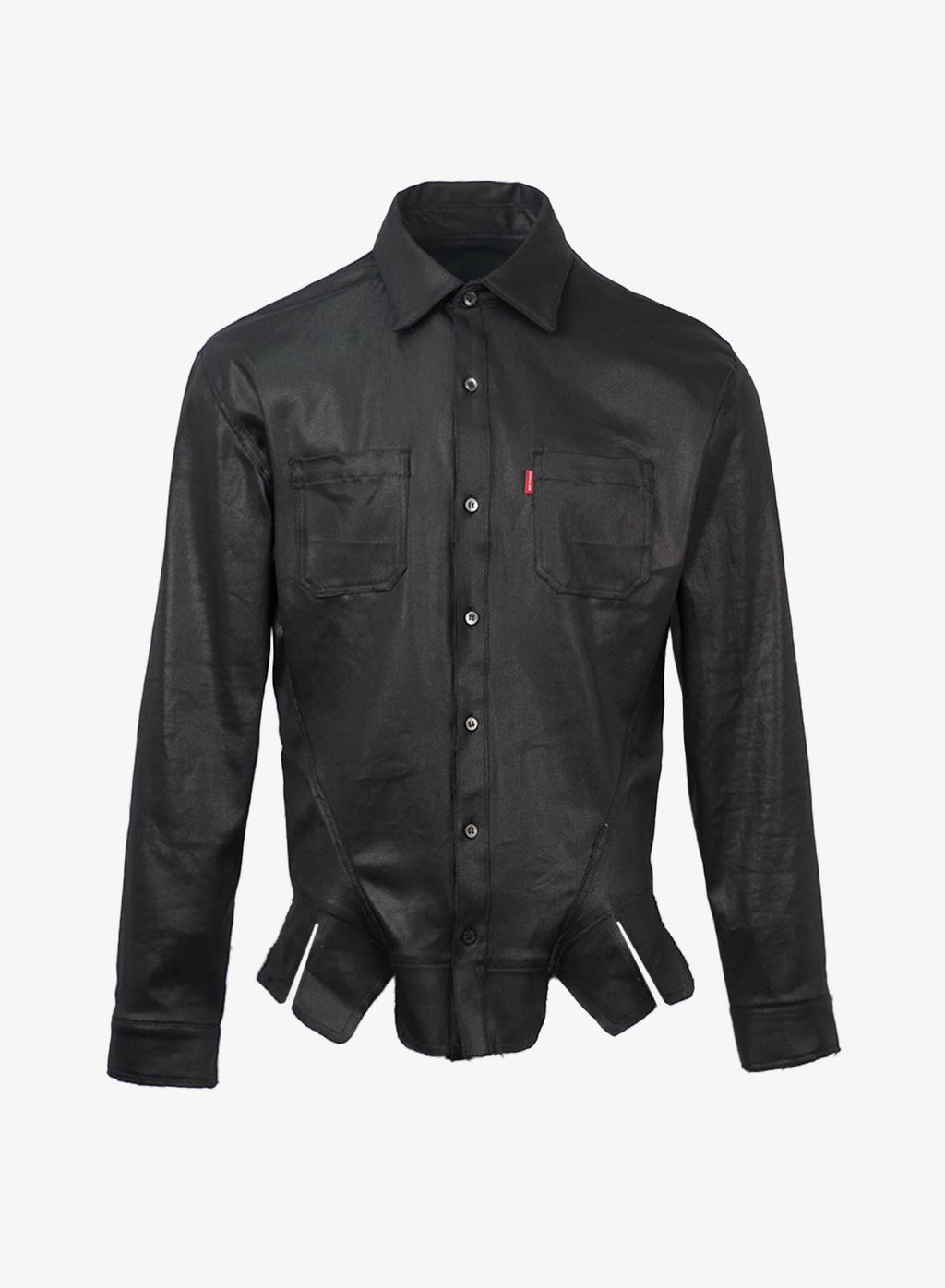 SQUARE PETAL CORSET SHIRTS BLACK