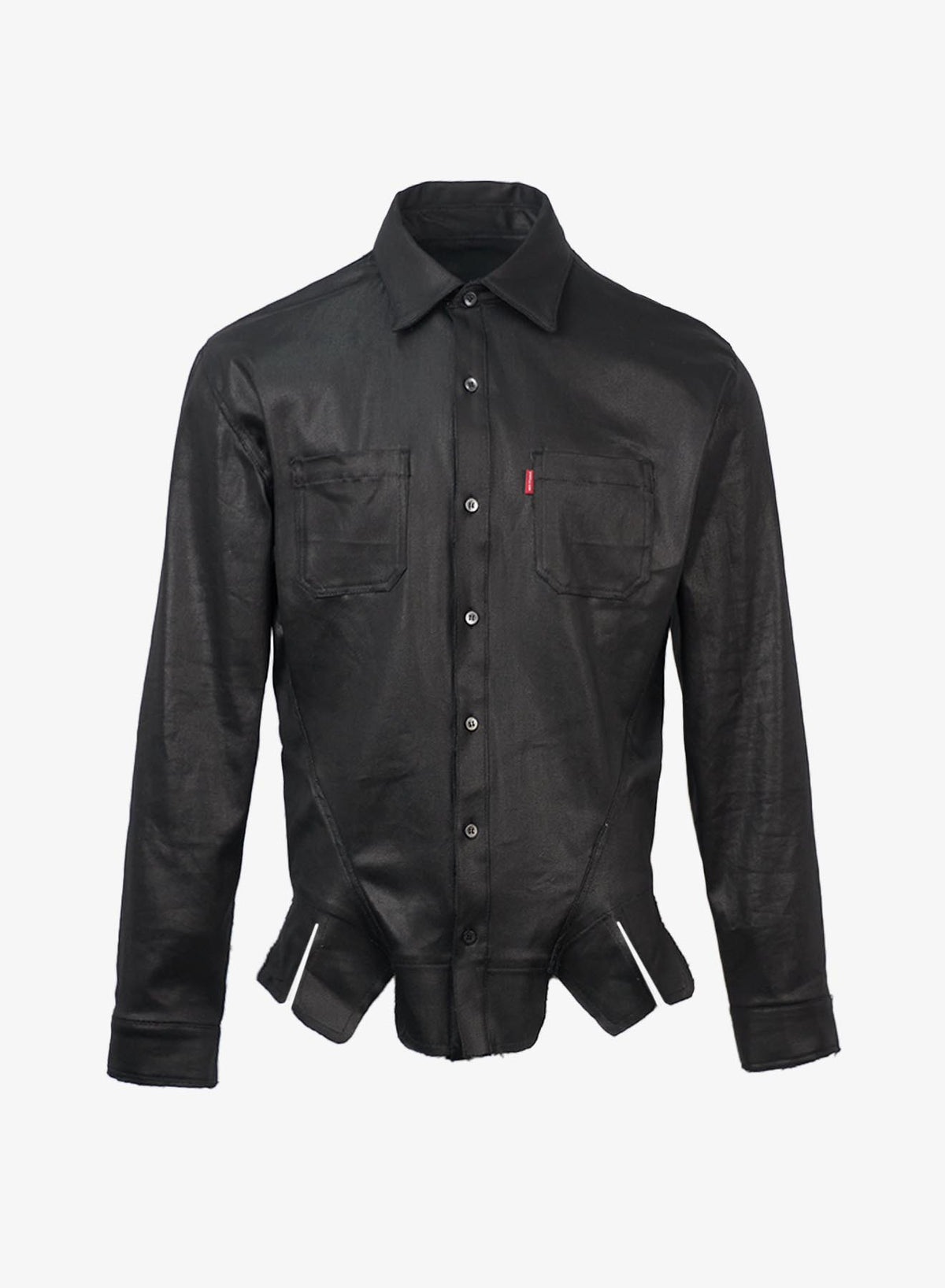 SQUARE PETAL CORSET SHIRTS BLACK