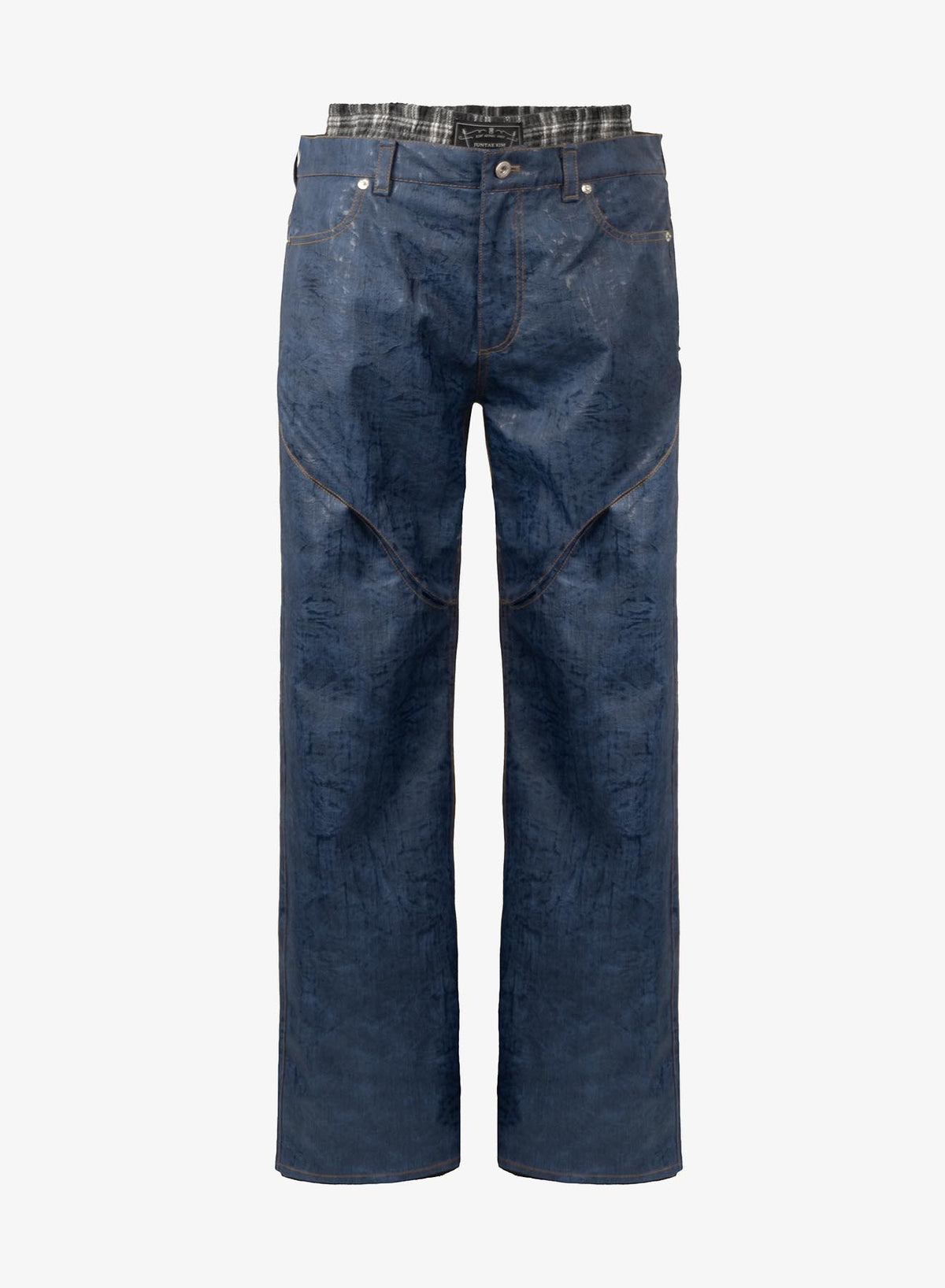 LAYERED SAGGING PANTS BLUE