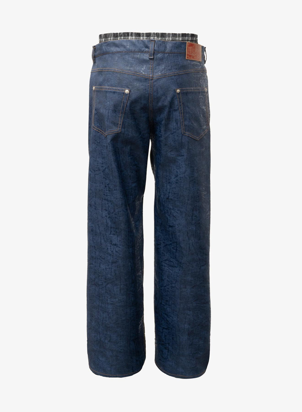 LAYERED SAGGING PANTS BLUE