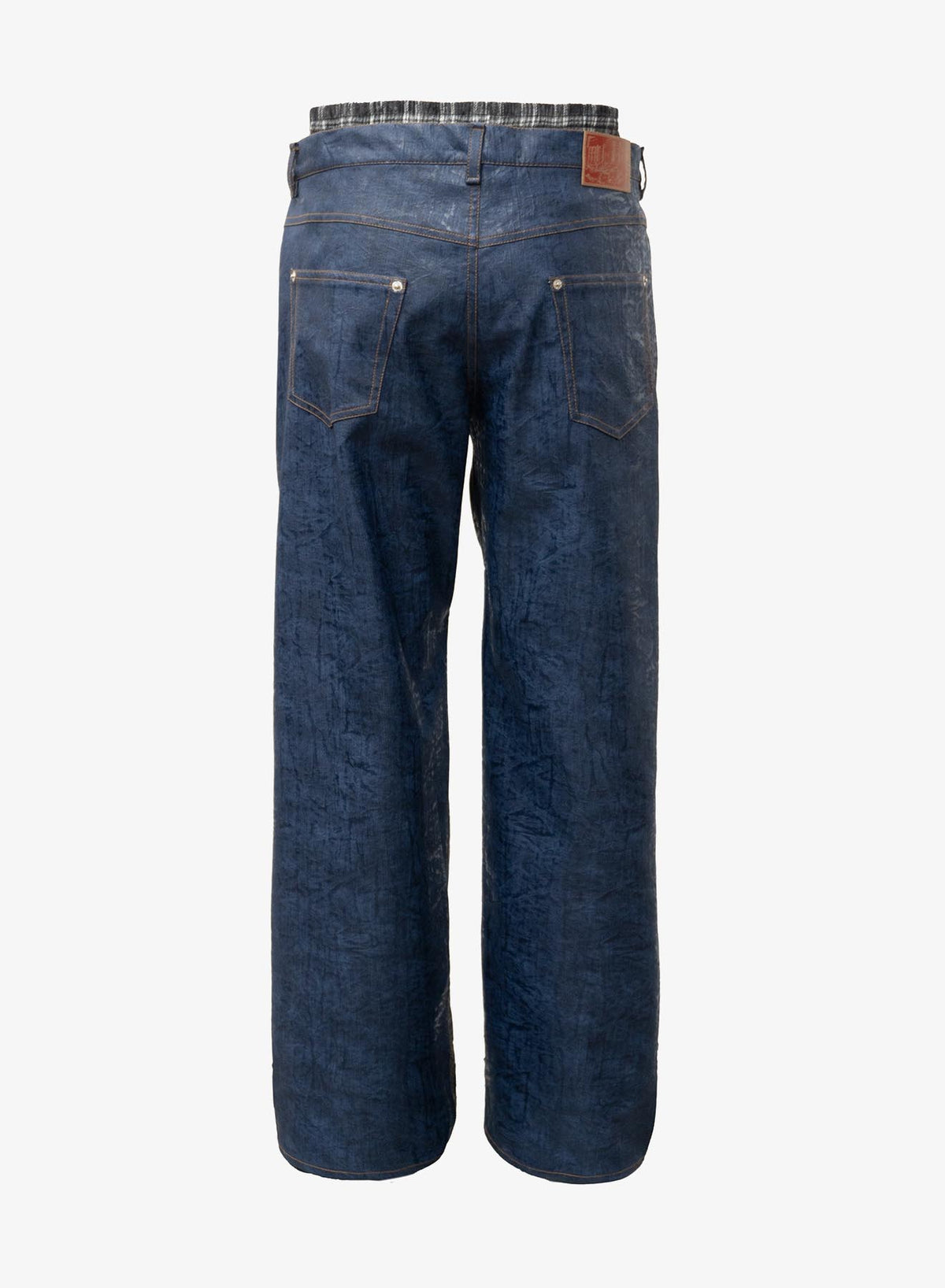 LAYERED SAGGING PANTS BLUE