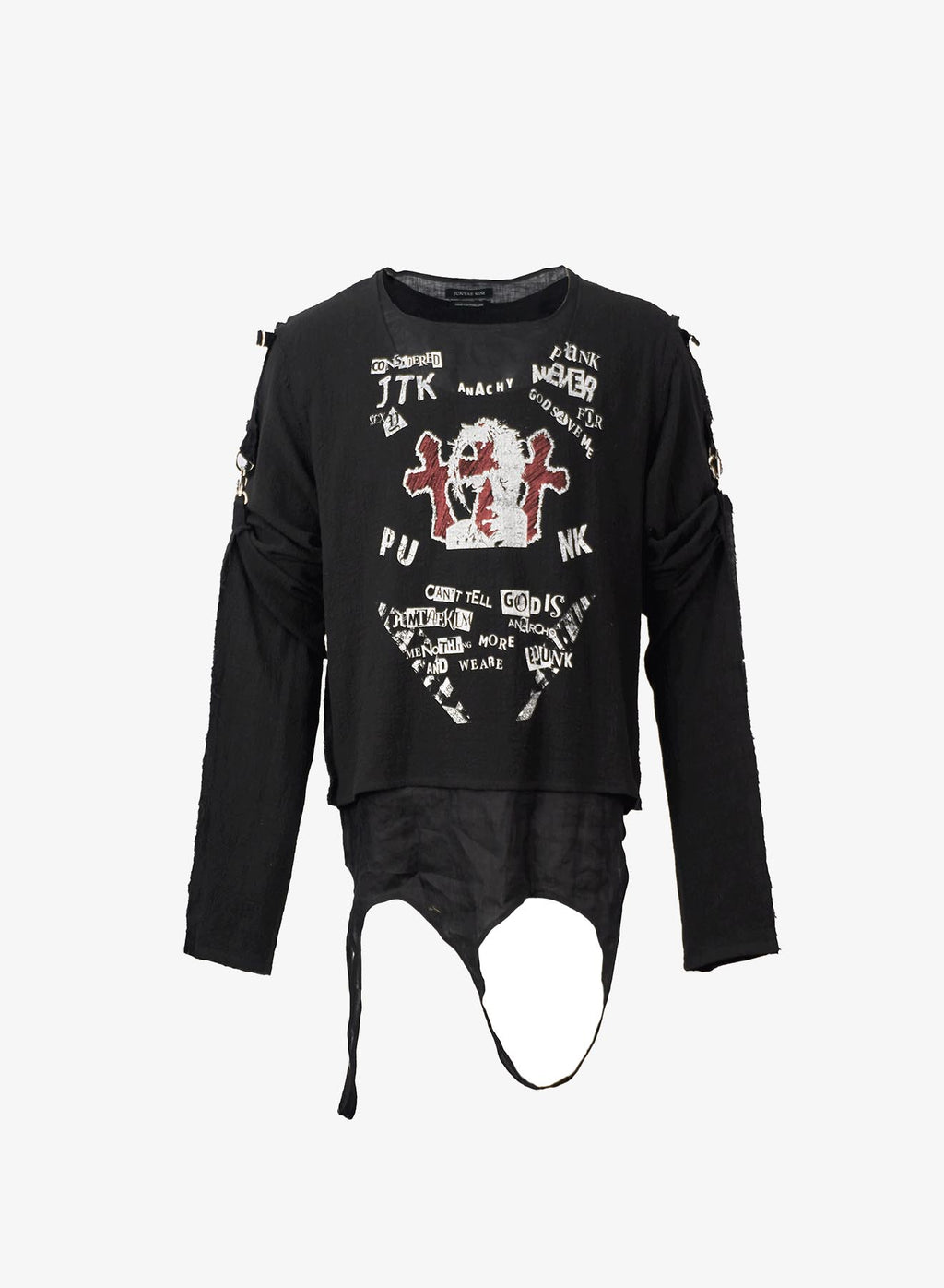 LAYERED 'ANACHO PUNK' LONG SLEEVES BLACK