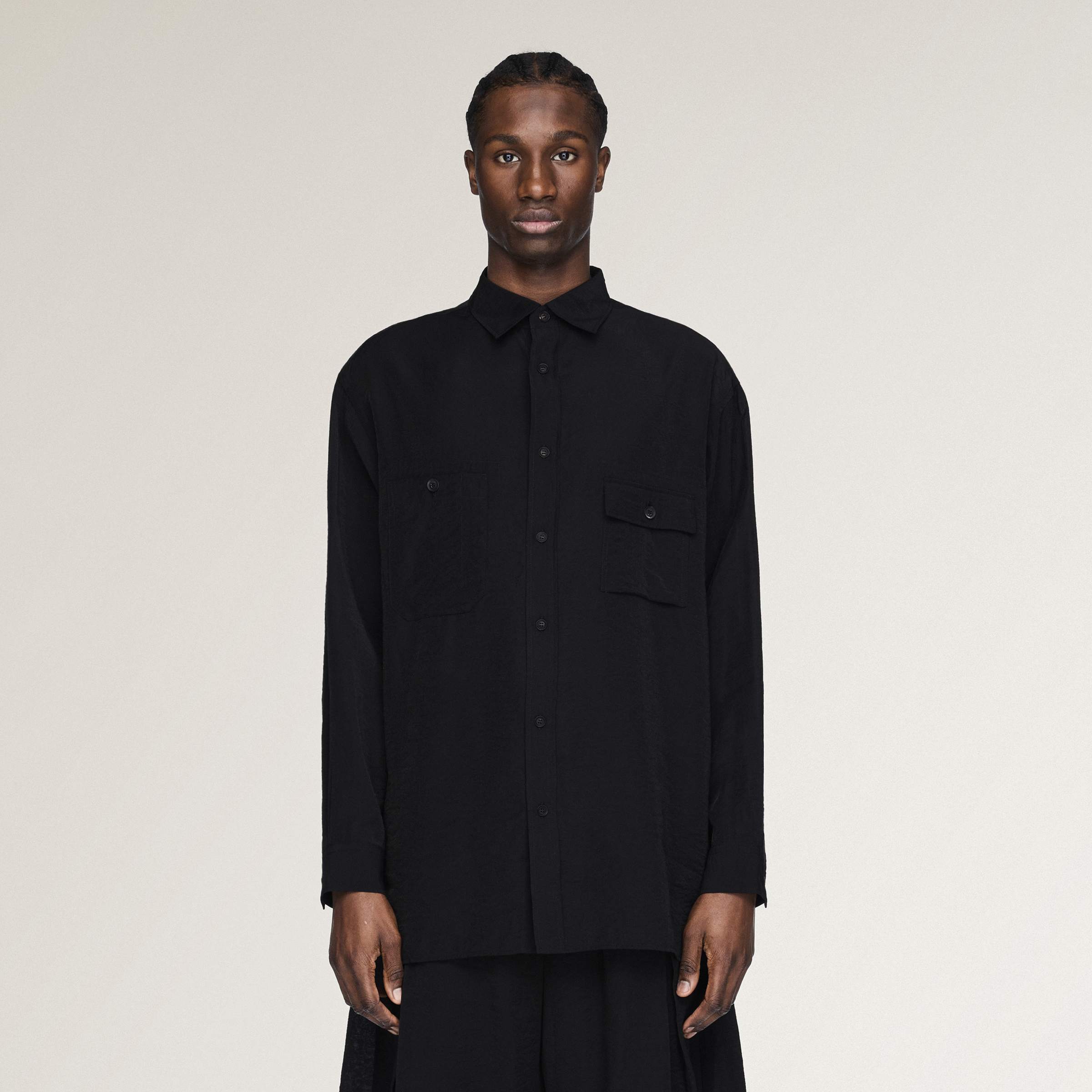 M SHIRT LS BLACK