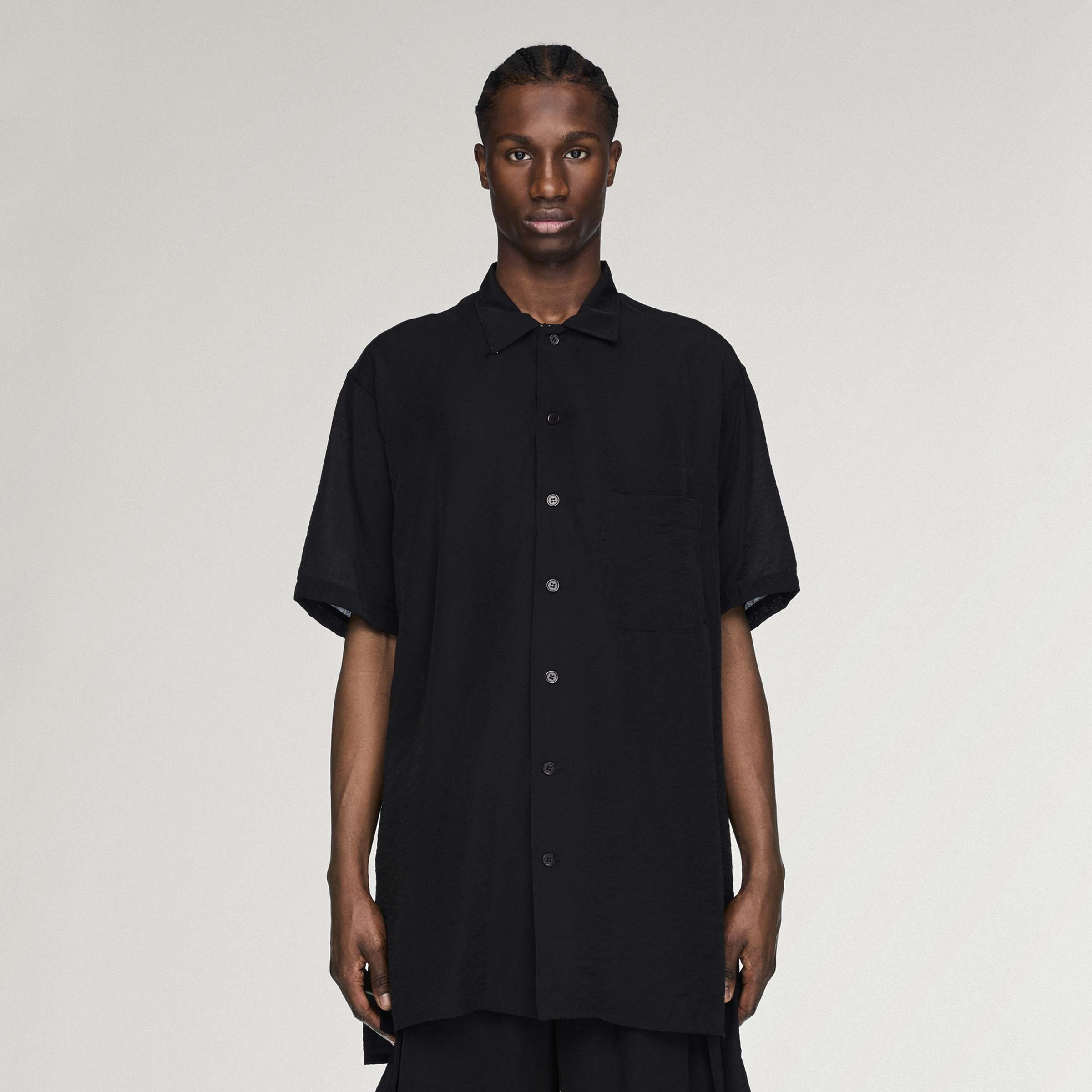 LONG SHIRT SS BLACK