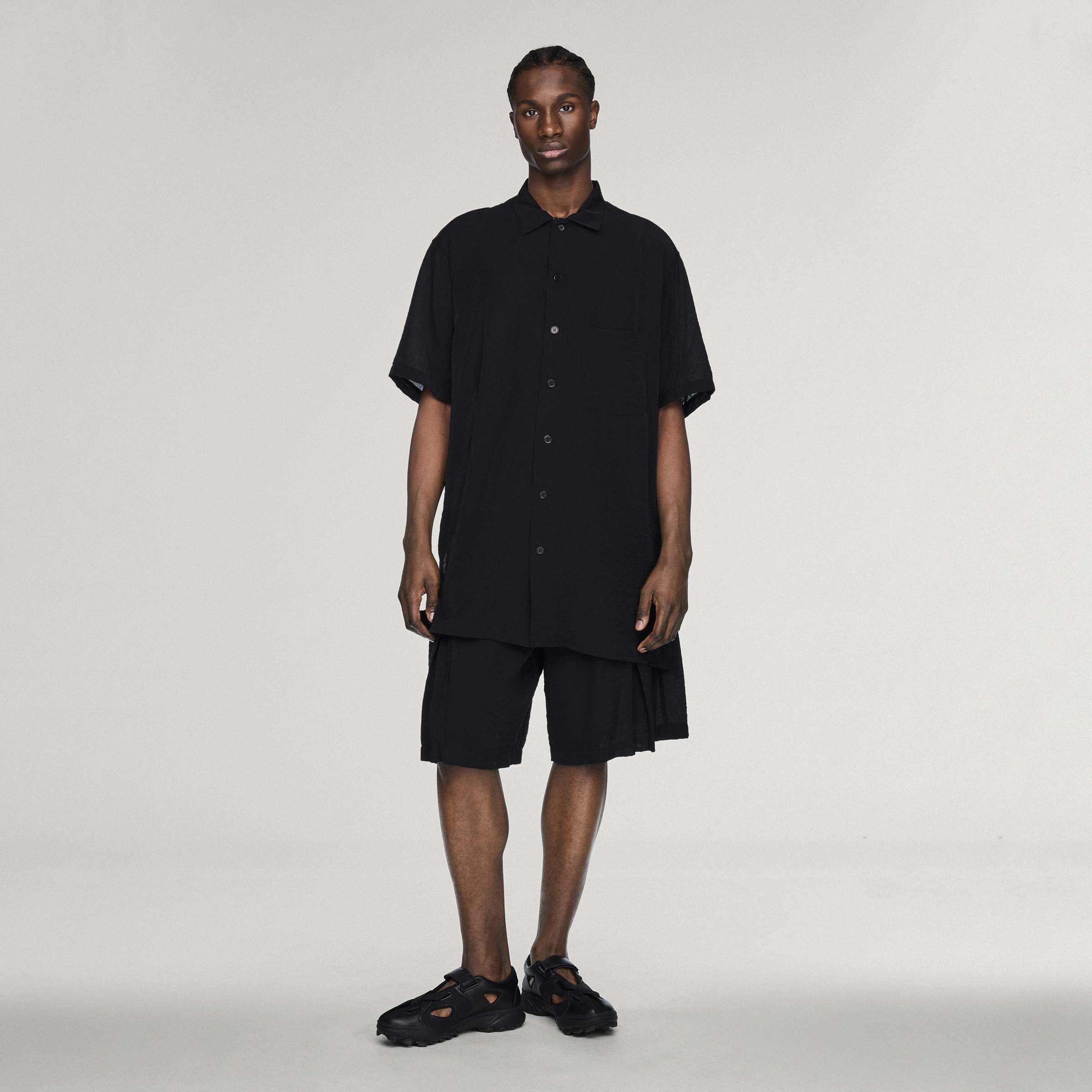 LONG SHIRT SS BLACK