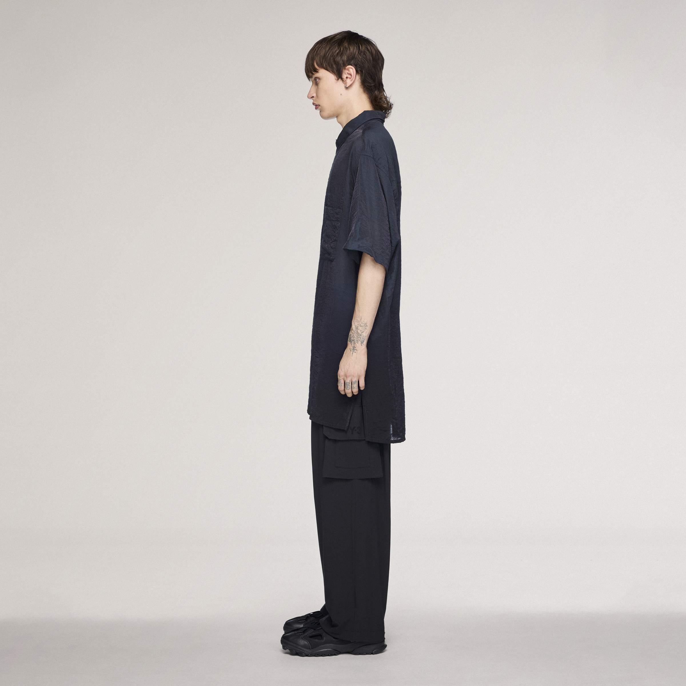 DDLONG SHIRT SS BLACK/NTGREY