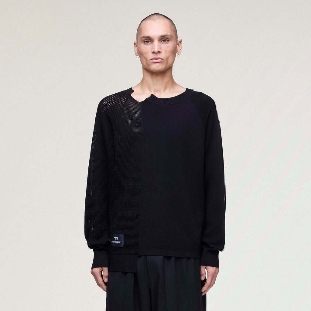 KNIT SWEATER BLACK/CWHITE