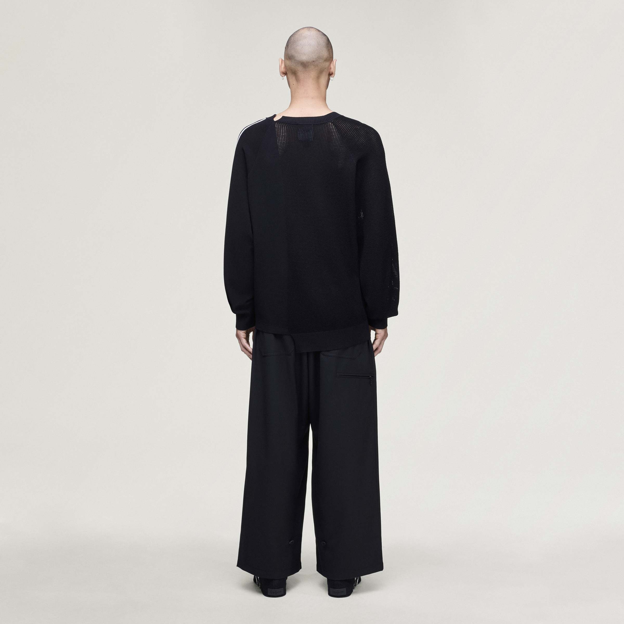 KNIT SWEATER BLACK/CWHITE