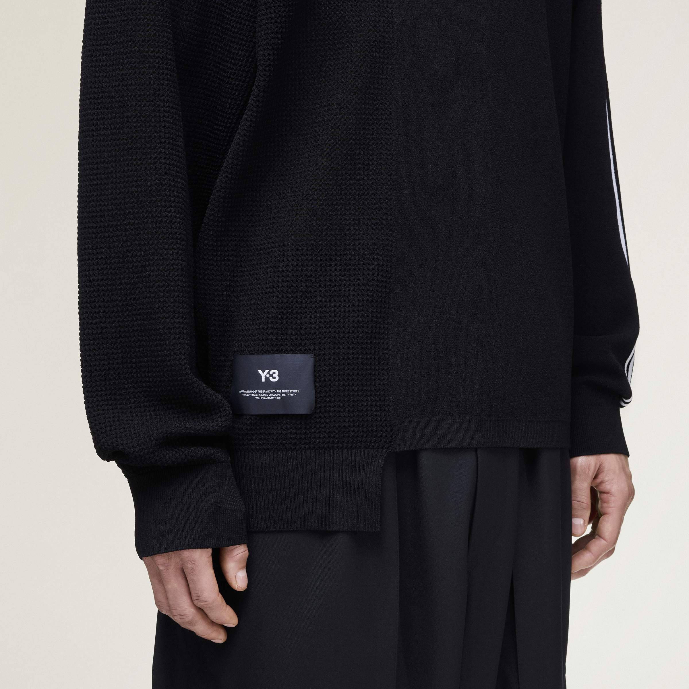 KNIT SWEATER BLACK/CWHITE