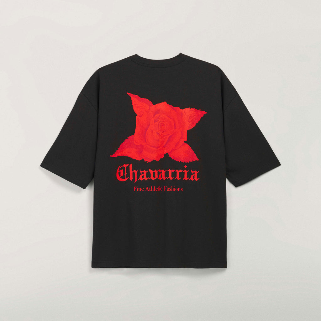 WC ROSE TEE BLACK/RED
