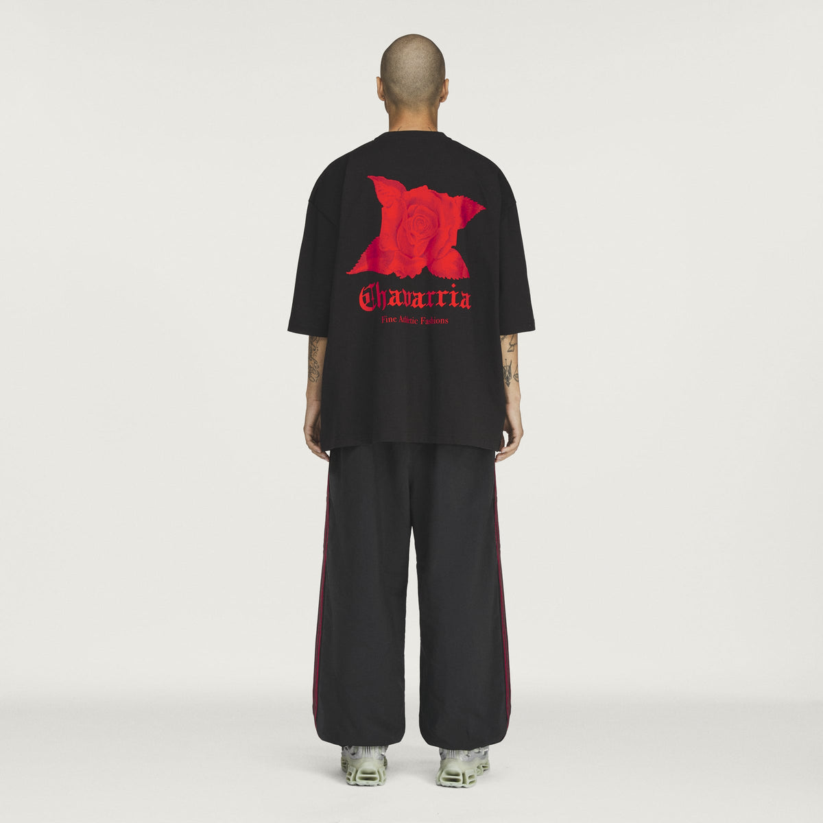 WC ROSE TEE BLACK/RED