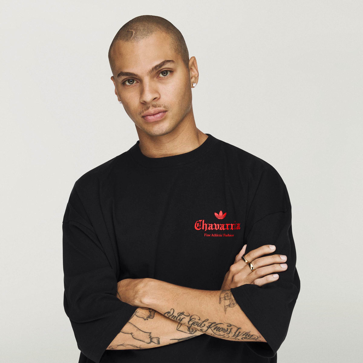 WC ROSE TEE BLACK/RED