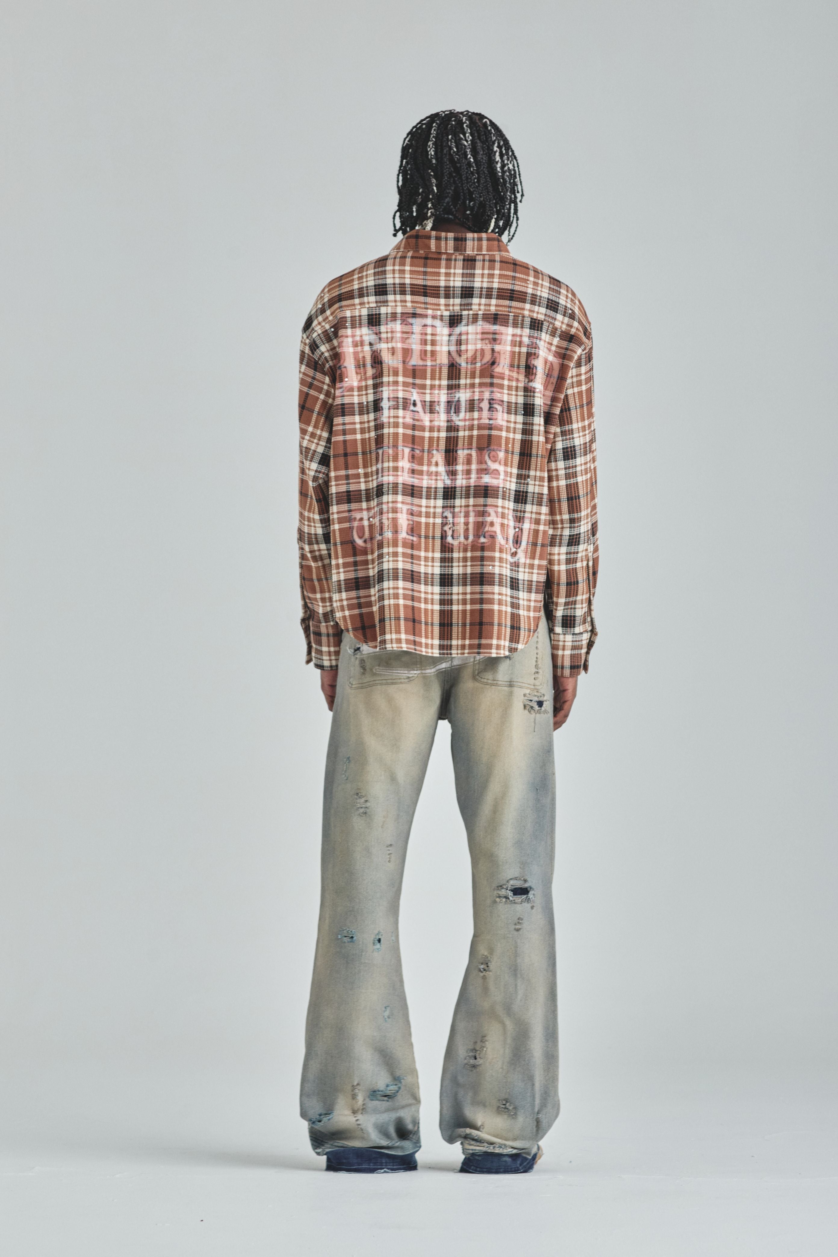 Act 1 Faith Flannel Shirt Plaid Brown